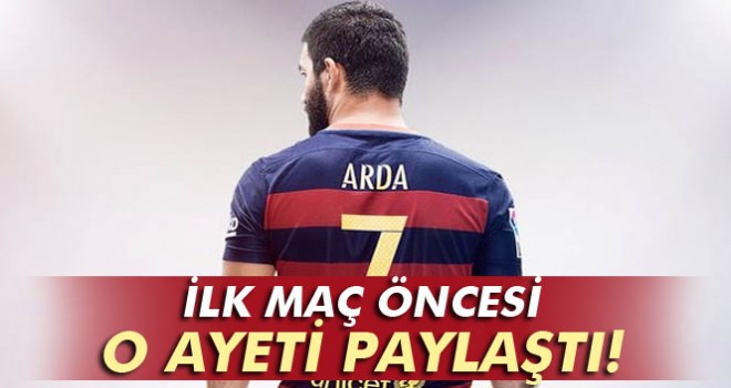İlk maç öncesi o ayeti paylaştı!