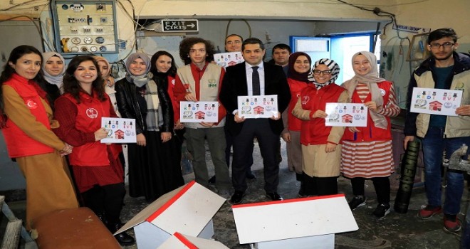 Sokak kedilerine ev yaptılar...