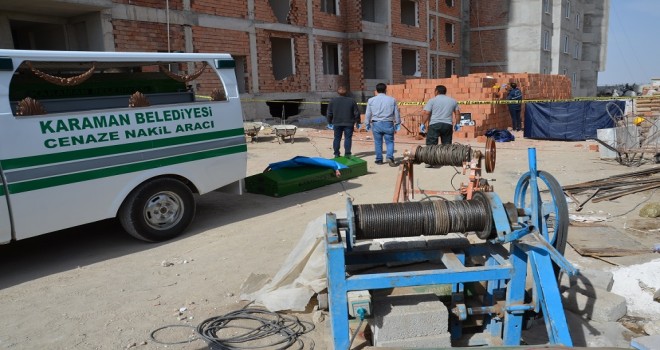 Karaman'da inşaatın 13. katından düşen işçi öldü