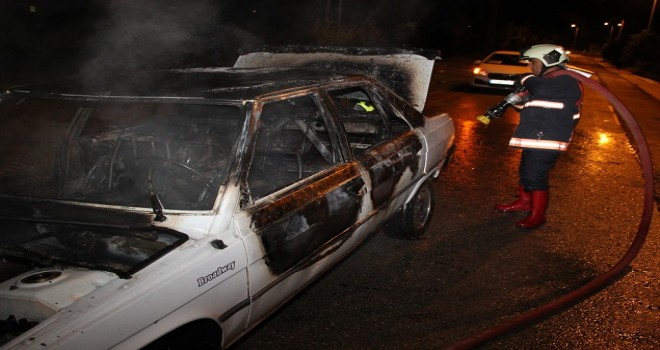 Seyir halindeyken alev aldı...