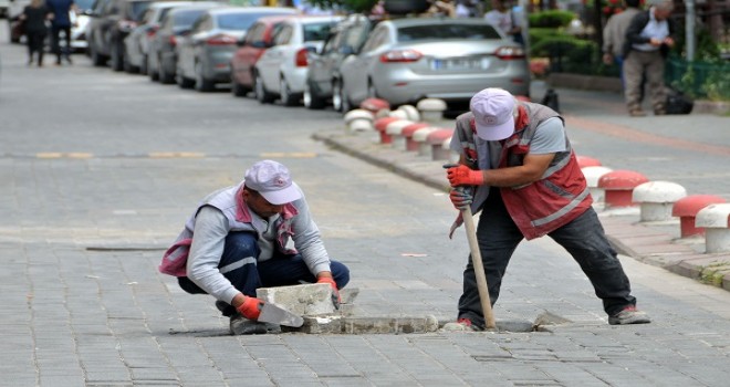 Mestan sokakta çalışmalar tamamlandı...