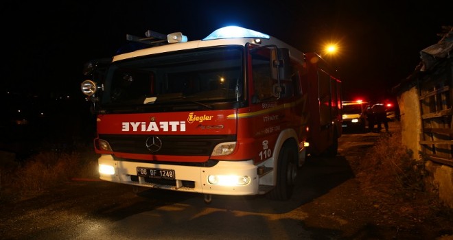 Çankaya'da gecekondu yangını