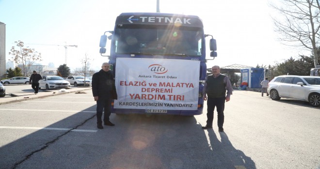 ATO tırları Elazığ'ya yola çıktı