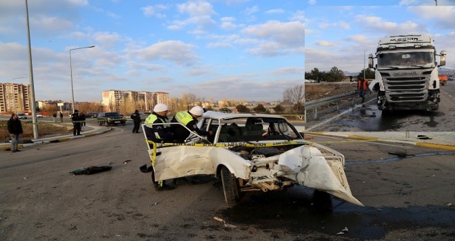 Tırla çarpıştı: 1 ölü 2 ağır yaralı